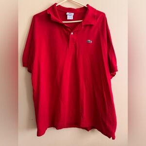 Lacoste Red Classic Polo Shirt | Crocodile Logo | Men’s Size 8 (XL)